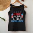 4Th Of July Birthday Aunt Auntie Of The Little Firecracker Women Tank Top Unique Gifts