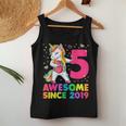 5 Years Old Unicorn Flossing 5Th Birthday Girl Unicorn Party Women Tank Top Unique Gifts