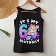 6Th Birthday Girl 6 Years Mermaid Number 6 Women Tank Top Unique Gifts