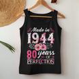 80 Year Old Made In 1944 Floral Flower 80Th Birthday Womens Women Tank Top Unique Gifts