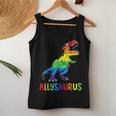 Allysaurus Lgbt Dinosaur Rainbow Flag Ally Lgbt Pride Women Tank Top Unique Gifts