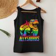 Allysaurus Lgbt Rainbow Flag Ally Dinosaur Lgbt Pride Women Tank Top Unique Gifts