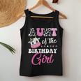 Aunt Of The Birthday Girl Family Matching Farm Cow Women Tank Top Unique Gifts