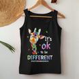 Autism Awareness Acceptance Giraffe Its Ok To Be Different Women Tank Top Unique Gifts