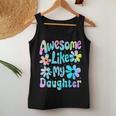 Awesome Like My Daughter Mommy Groovy Graphic Mother's Day Women Tank Top Personalized Gifts