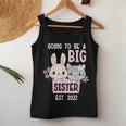 Become Big Sister Cute Bunny 2022 Women Tank Top Unique Gifts