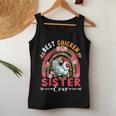 Best Chicken Sister Ever Mother's Day Flowers Rainbow Farm Women Tank Top Unique Gifts
