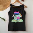 Bisexual Pride Bi Kawaii Frog Mushroom Bisexual Flag Lgbt Women Tank Top Unique Gifts