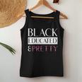 Black Educated And Pretty Kente Pattern West African Style Women Tank Top Unique Gifts