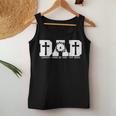 Blessed Dad Daddy Cross Christian Religious Father's Day Women Tank Top Unique Gifts