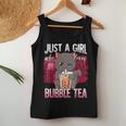 Boba Tea Cat Just A Girl Who Loves Bubble Tea Women Tank Top Funny Gifts
