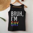 Bruh Meme I'm Gay Lgbt Flag Gay Pride Month Rainbow Women Tank Top Unique Gifts