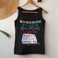 Caravan And Wine Lovers Happy Camper Life Women Tank Top Personalized Gifts