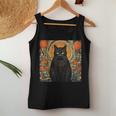 Cat Lover Cat Art Cat With Flowers Floral Cat Women Tank Top Unique Gifts