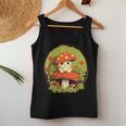 Cat Mushroom Cute Cottagecore Aesthetic Women Tank Top Personalized Gifts