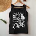 Chat Fille La Vie Est Meilleure Avec Un Chat Women Tank Top Cadeaux drôles