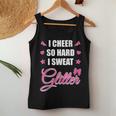 I Cheer So Hard I Sweat Glitter Cheerleading Girl Women Tank Top Unique Gifts