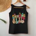 Cheese Slut Groovy Christmas Sarcastic Saying Women Women Tank Top Funny Gifts