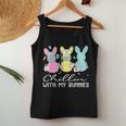 Chillin With My Bunnies Nurse Easter Day Nursing Rn Nicu Women Tank Top Funny Gifts