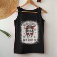 Christmas Messy Bun Skull Dead Inside But Jolly Af Women Tank Top Unique Gifts