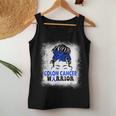 Colon Cancer Awareness Colorectal Cancer Messy Bun Women Tank Top Funny Gifts