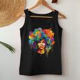 Colorful Afro Woman African American Melanin Blm Girl Women Tank Top Personalized Gifts