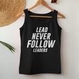 Cool Saying Lead Never Follow Leaders Baseball Women Tank Top Unique Gifts