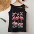 Cute Flamingo With Easter Bunny Egg Basket Happy Easter Women Tank Top Funny Gifts