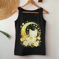 Cute Kawaii Anime Cat Moon Phases Flower Celestial Cat Women Tank Top Unique Gifts