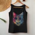 Cute Valentines Day Cat Heart Sunglasses N Girls Women Tank Top Unique Gifts