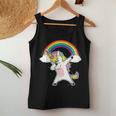 Dabbing Unicorn Cute Unicorn Dab Dance With Rainbow Women Tank Top Unique Gifts