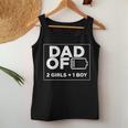 Dad Of 2 Girls 1 Boy Fathers Day For Dad Men Women Tank Top Unique Gifts