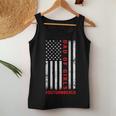 Dad Of Girls Outnumbered Vintage American Flag 4Th Of July Women Tank Top Unique Gifts