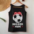 Damen Fußball Mama Sohn Tochter Fußballer Mutter Fußballspieler Mit-Ausschnitt Tank Top Frauen Lustige Geschenke