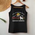 Damen Life Better Boston Terrierintage Hund Mama Papa Mit-Ausschnitt Tank Top Frauen Lustige Geschenke