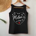 Damen Love Mama Ist Das Herz Der Familie Muttertag Mit-Ausschnitt Tank Top Frauen Lustige Geschenke