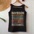 Davidson Family Name First Last Name Davidson Women Tank Top Funny Gifts