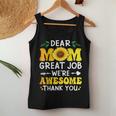 Dear Mom Great Job We're Awesome Thank Mother's Day Floral Women Tank Top Funny Gifts