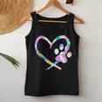 Dog Paw Heart Dogs Lover Dog Mom Dog Dad Valentine's Day Women Tank Top Personalized Gifts