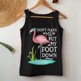 Don't Make Me Put My Foot Down Pink Flamingo Women Tank Top Unique Gifts