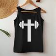 Dumbbell Barbell Cross Christian Gym Workout Lifting Women Tank Top Personalized Gifts