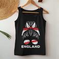 England Flag English Girl Hairbun Football Soccer Women Women Tank Top Personalized Gifts