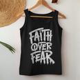 Faith Over Fear Christian Inspirational Graphic Women Tank Top Unique Gifts