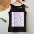 French Mauve Toile Chinoiserie With Flowers Leopards Women Tank Top Unique Gifts
