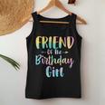 Friend Of The Birthday Girl Tie Dye Daughter Birthday Party Women Tank Top Unique Gifts
