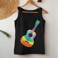 Fun Hippie Rainbow Tie Dye Acoustic Guitar Women Tank Top Unique Gifts