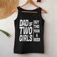 Daddy Dad Of Two Girls Father's Day From Daughter Women Tank Top Unique Gifts