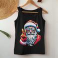Hippie Santa Claus Peace Groovy Retro 70S Christmas Women Tank Top Personalized Gifts