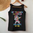 Unicorn My Teacher Survived 100 Days Of Me 2023 Women Tank Top Funny Gifts
