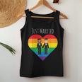 Gay Couple Just Married Rainbow Lgbt Wedding Women Tank Top Unique Gifts